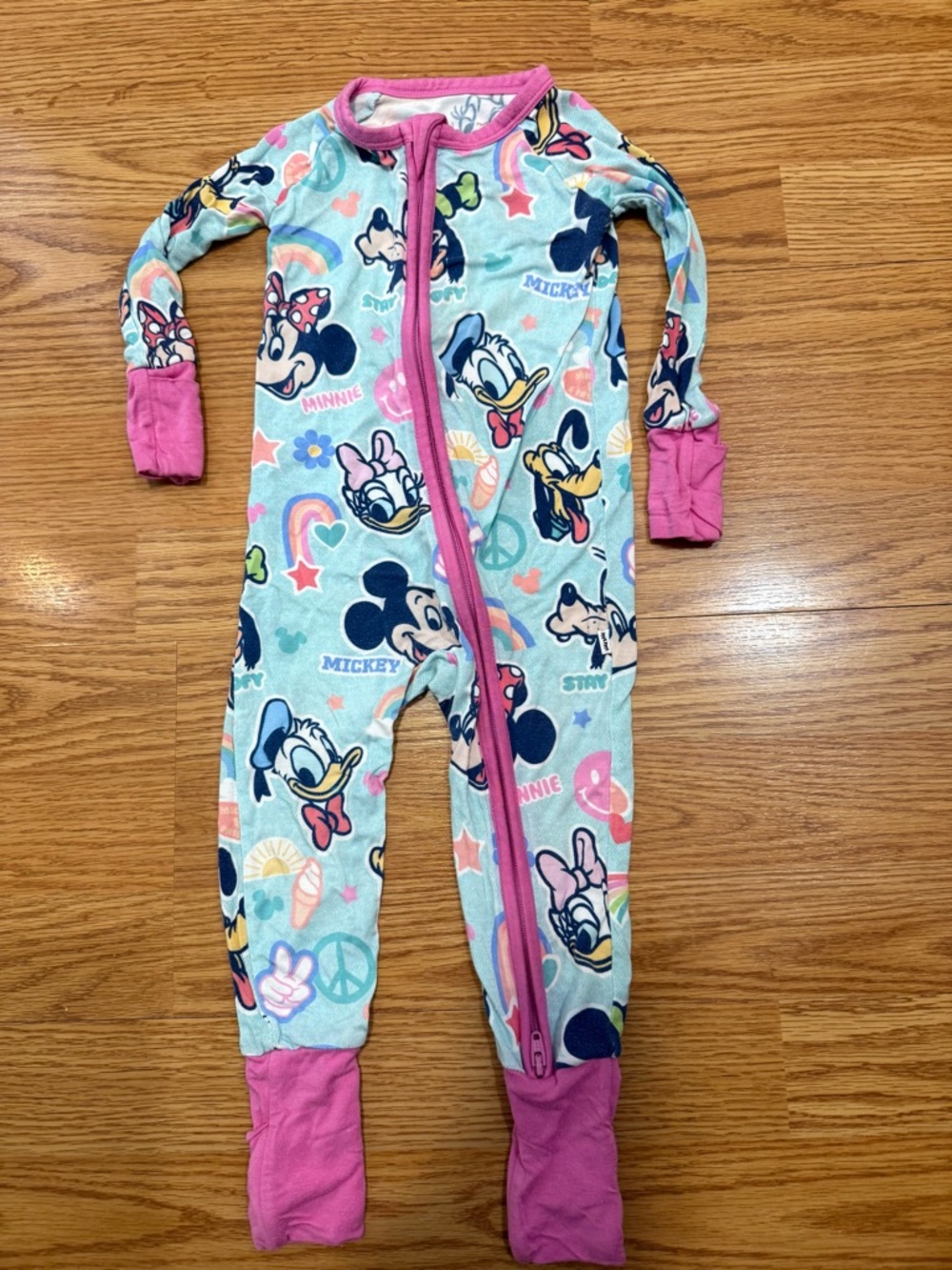 Little Sleepies Disney ‘s Mickey & Friends bamboo zippy 6-12 months